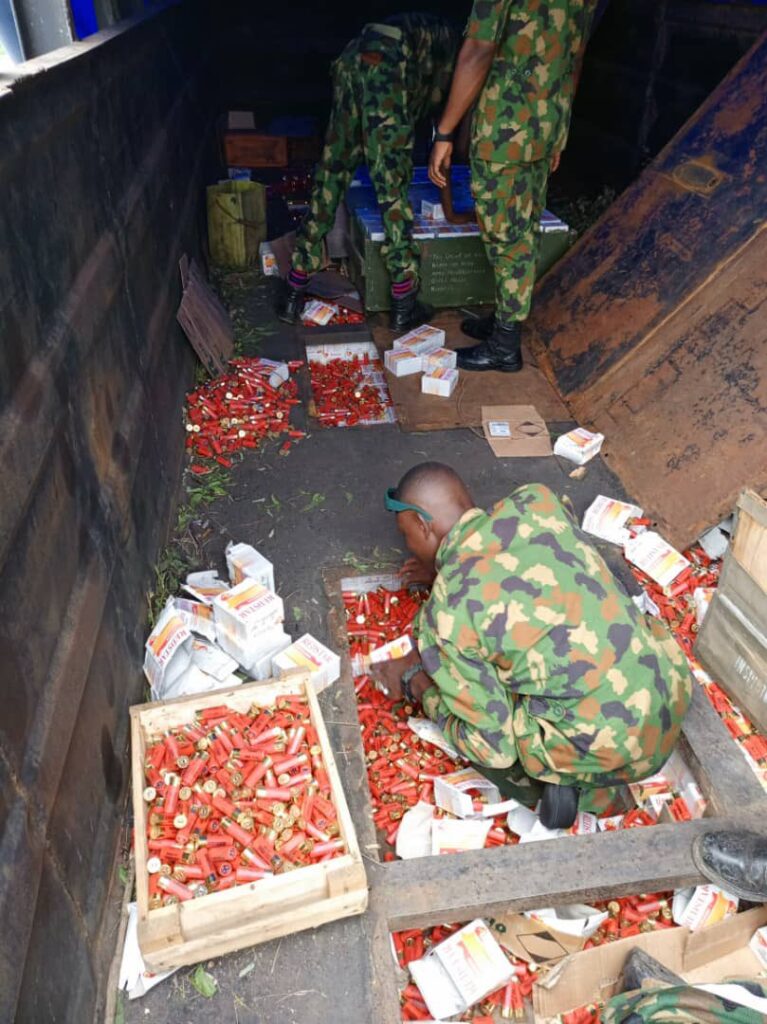 NIGERIAN ARMY INTERCEPT TRUCK LOAD OF AMMUNITION EN ROUTE ANAMBRA STATE